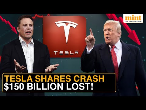 Tesla Shares Crash 14%: Musk’s EV Giant Loses $150 Bn As Feud With Trump Gets Ugly