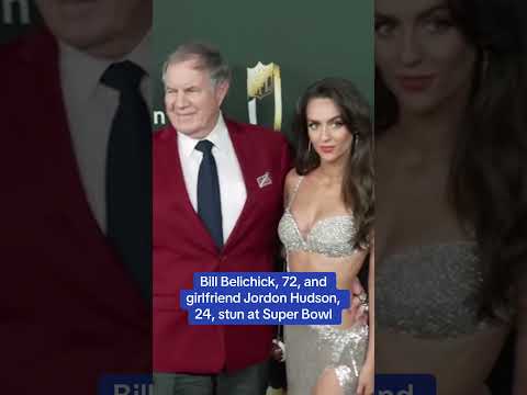 Bill Belichick and girlfriend Jordon Hudson stun at Super Bowl