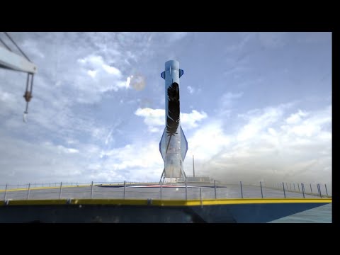 Blue Origin New Glenn Landing on Drone Ship