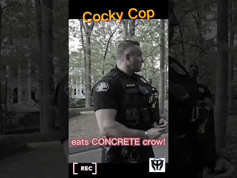 COCKY cop eats CONCRETE CROW!! First amendment audit 2023 #firstamendmentaudit #proveallthingsaudits