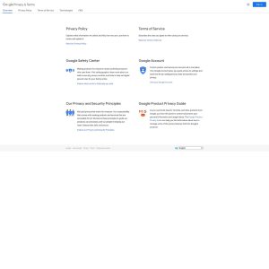 The Competition Among Privacy Policies: A Look at https://policies.google.com and Its Rivals