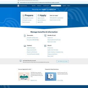 Website Title: The Social Security Administration Launches User-Friendly Online Portal