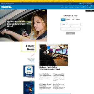 NHTSA Launches User-Friendly Website to Enhance Road Safety Efforts