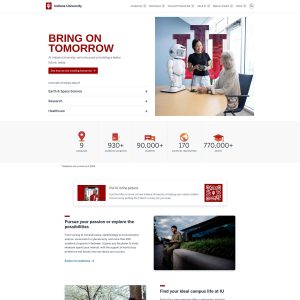 Indiana University Launches Enhanced Website to Serve Students and Faculty