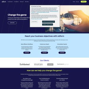 Adform Website Showcases Advanced Advertising Solutions