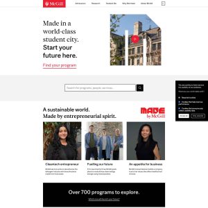 McGill University Launches Enhanced Website for Improved User Experience