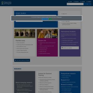 University of Glasgow Website Empowers Users with Innovative Features