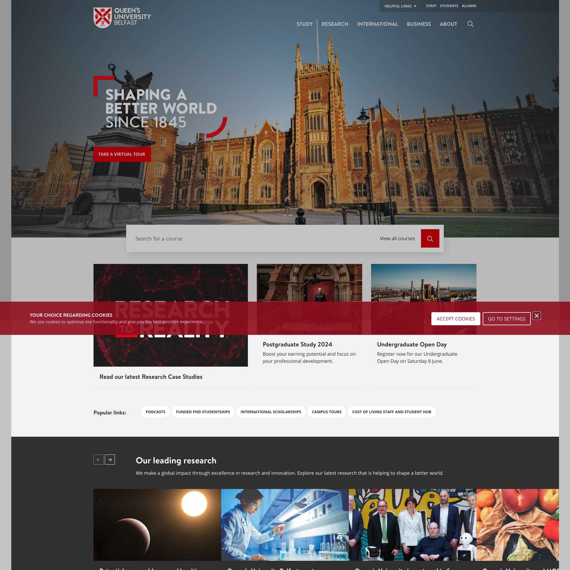 Queen’s University Belfast Launches User-Friendly Website to Enhance Student Experience