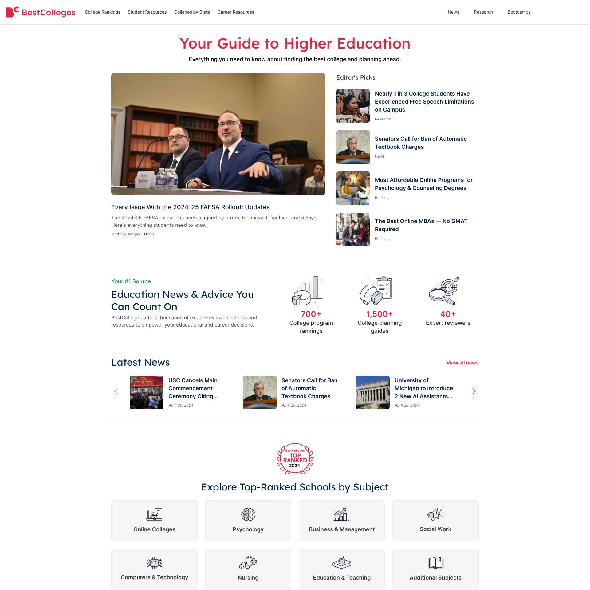 The Comprehensive Guide to College Education: Exploring BestColleges.com and Its Competitors