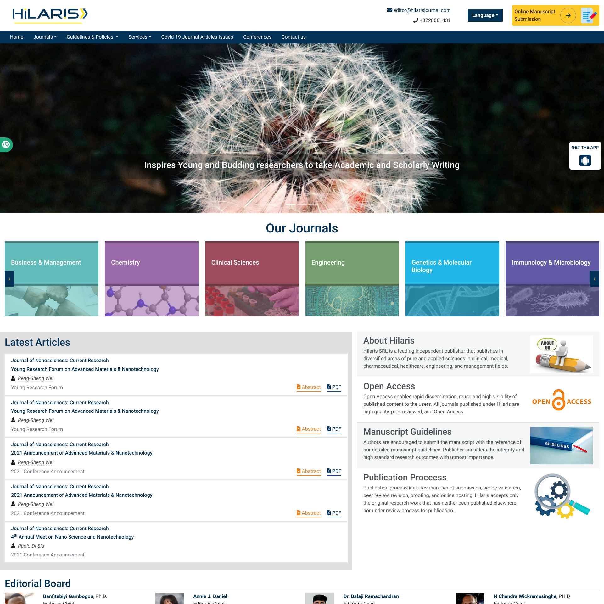 Hilaris Publisher: Revolutionizing Scientific Publishing