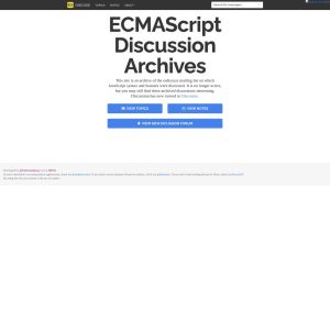 **ESDiscuss.org: A Hub for JavaScript and ECMAScript Discussions**