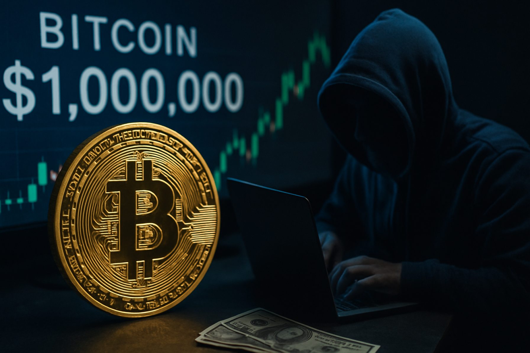 Dziki tydzień kryptowalut: 1 mln dolarów za Bitcoina, zbuntowani hakerzy i walka o przyszłość pieniędzy 