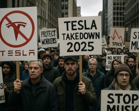 Tesla Takedown 2025: Nationwide Protests Erupt as Elon Musk’s Fortune — and Tesla’s Stock — Plunge